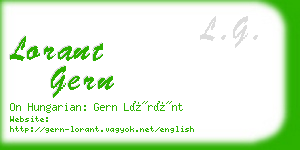 lorant gern business card